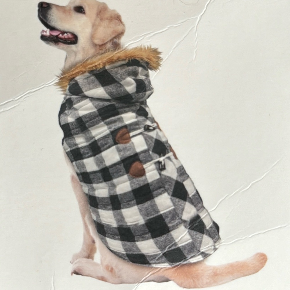 Large Plaid Dog Jacket